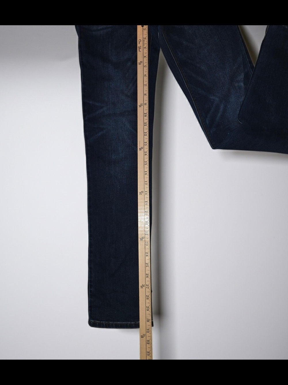 White House Black Market Dark Washed Denim Slim Jeans with Tan Stitching Size XS - Picture 6 of 11